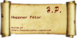 Heppner Péter névjegykártya